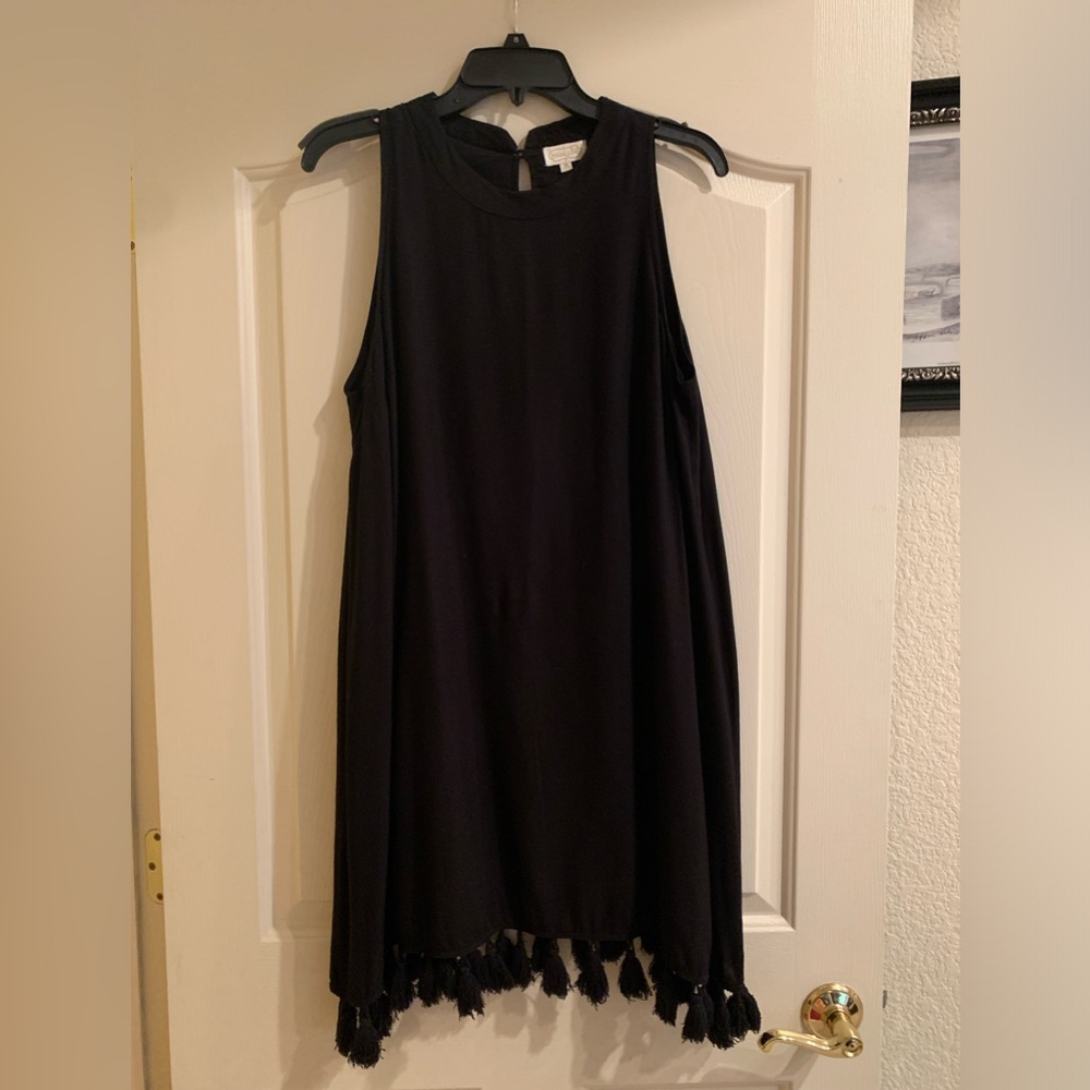 Mud Pie Lined Sleeveless Black Dress